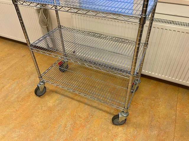 Metro erecta draadgaas verrijdbare stelling (2x) - afbeelding 4 van  4