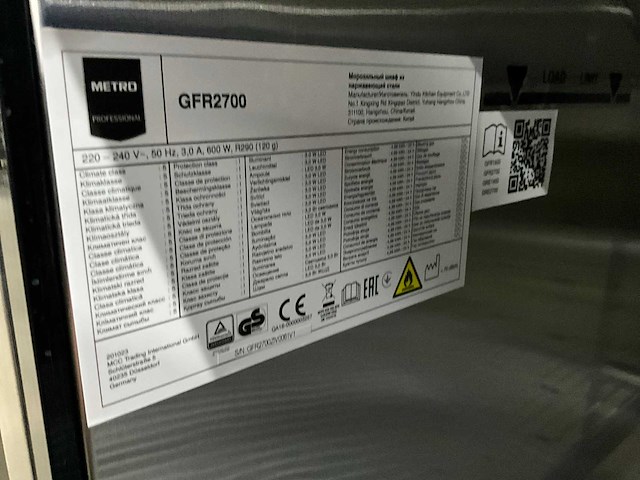 Metro gfr 2700 rvs vrieskast - afbeelding 8 van  9