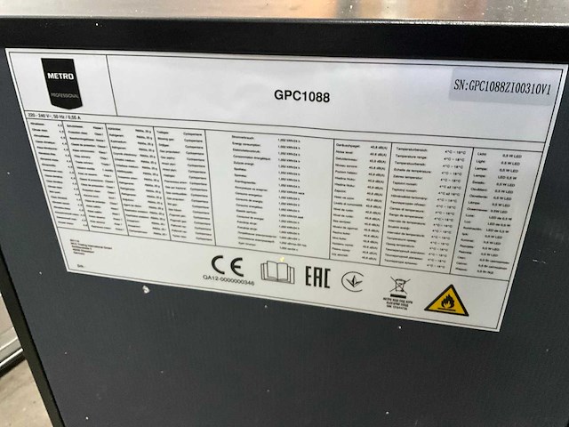 Metro gpc 1088 glasdeur koelkast - afbeelding 6 van  6