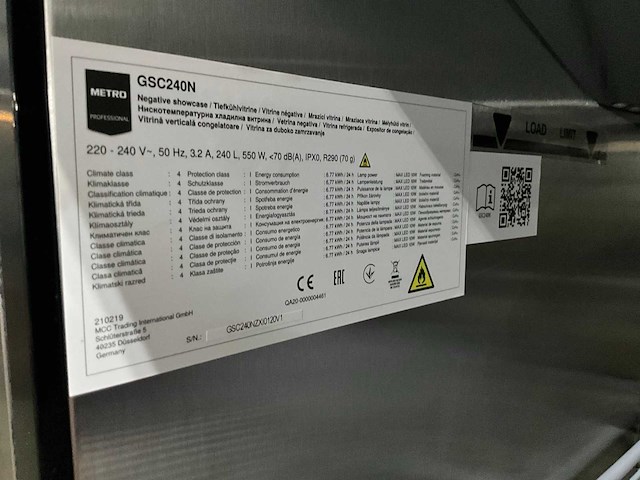 Metro gsc 240 n glasdeur vrieskast - afbeelding 8 van  9