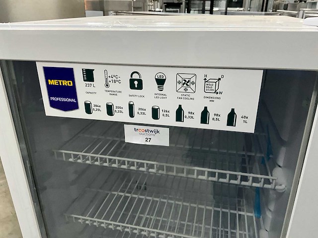 Metro gsc 4240 glasdeur koelkast - afbeelding 6 van  9