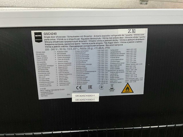 Metro gsc 4240 glasdeur koelkast - afbeelding 8 van  8
