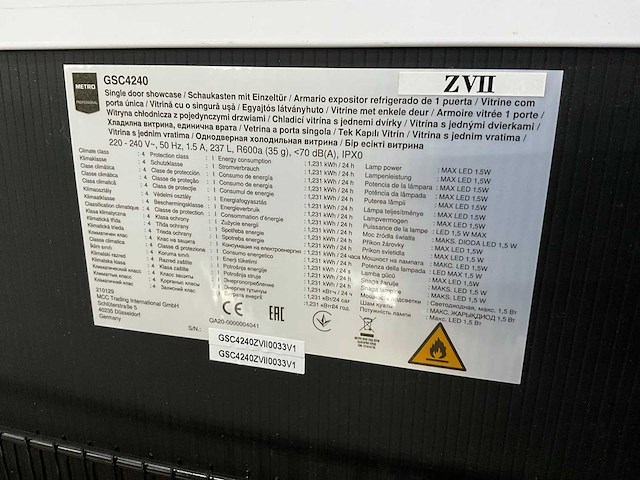 Metro gsc 4240 glasdeur koelkast - afbeelding 7 van  8