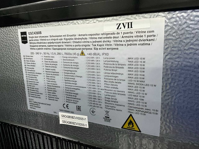 Metro gsc 4280 glasdeur koelkast - afbeelding 8 van  8
