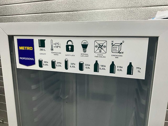 Metro gsc 4280 glasdeur koelkast - afbeelding 6 van  11