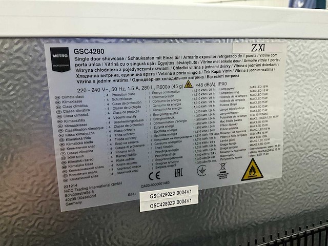 Metro gsc 4280 glasdeur koelkast - afbeelding 11 van  11
