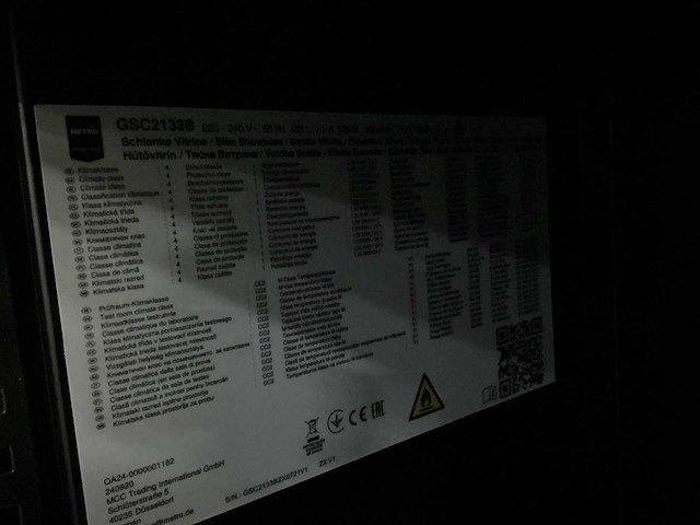 Metro gsc2133b smalle glasdeurkoelkast - afbeelding 8 van  8