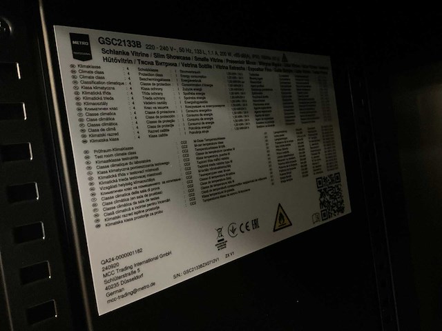 Metro gsc2133b smalle glasdeurkoelkast - afbeelding 8 van  8