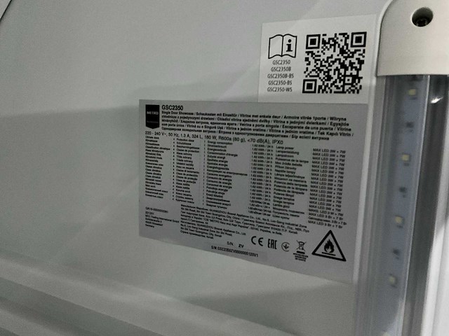 Metro gsc2350 glasdeur koelkast - afbeelding 6 van  7