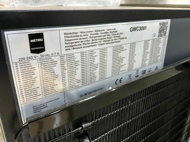 Metro gwc 3091 wijnklimaatkast - afbeelding 8 van  8