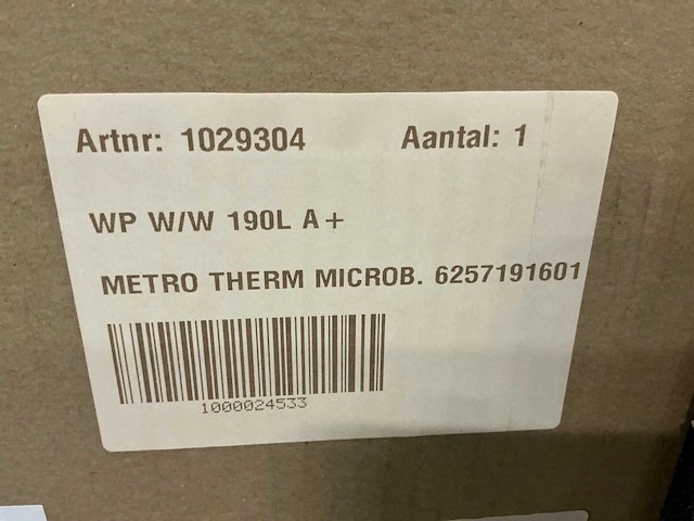 Metro microbooster v 190 warmtepompboiler - afbeelding 4 van  4