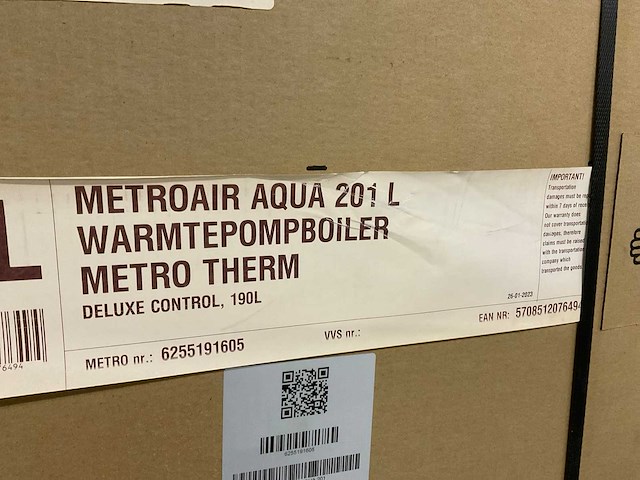 Metro therm metroair aqua 201l warmtepompboiler - afbeelding 5 van  5