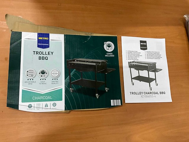 Metro xz 10060ss-4 houtskool bbq - afbeelding 9 van  10