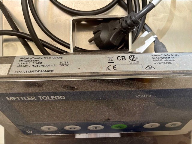Mettler toledo ics429g weegschaal, rvs - afbeelding 5 van  5