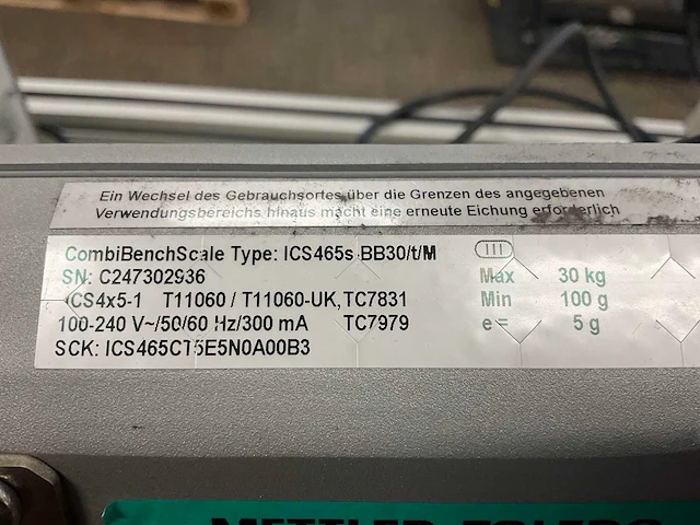 Mettler toledo ics465s precisieweegschaal - afbeelding 4 van  4