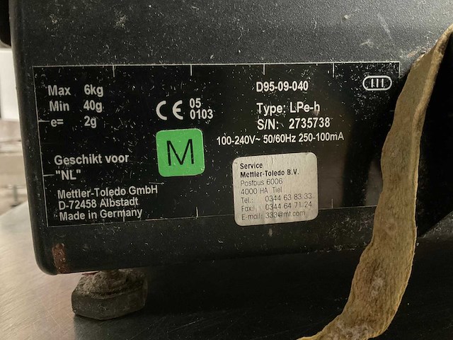 Mettler toledo lpe-h weegschaal - afbeelding 4 van  4
