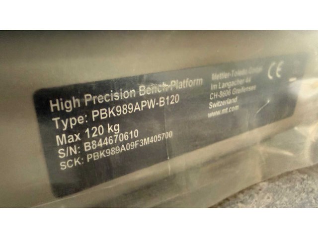 Mettler toledo pbk989apw-b120 hoge precisieweegschaal - ongebruikt - afbeelding 5 van  5