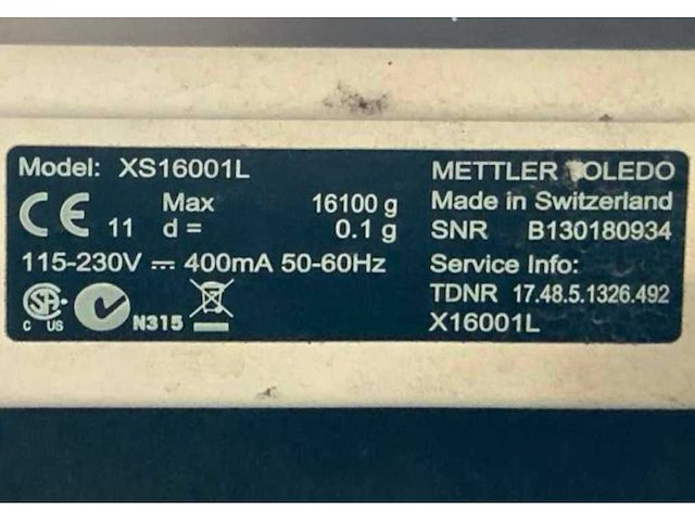 Mettler toledo xs16001l precisieweegschaal - afbeelding 2 van  2