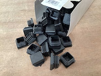 Meubeldop 25x25 mm, zwart (1150x) - afbeelding 1 van  3