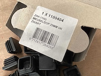 Meubeldop 25x25 mm, zwart (1150x) - afbeelding 2 van  3