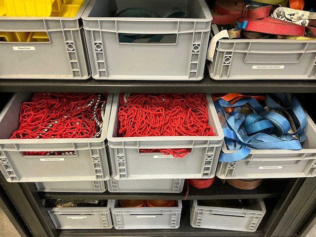 Mewaf jaloeziedeurkast met spanbanden en hoekbeschermers - afbeelding 10 van  11