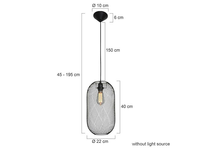 Mexlite - bodine 2706zw - hanging lamp (10x) - afbeelding 2 van  7