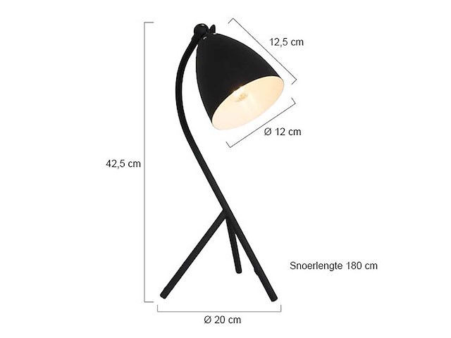 Mexlite - lina 7676zw - table lamps (18x) - afbeelding 2 van  6