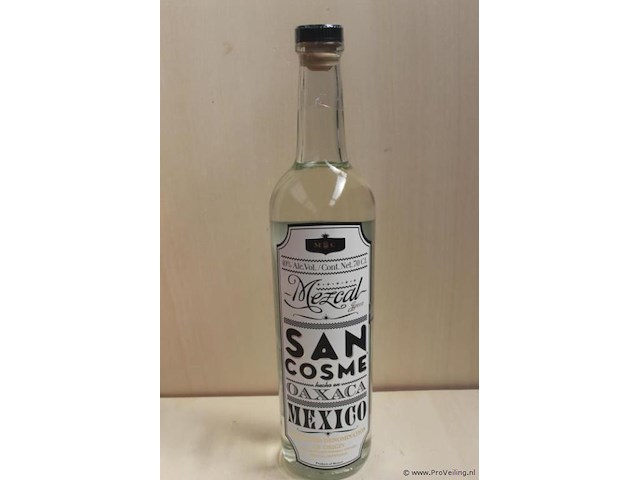 Mezcal san cosme oaxaca mexico - 70 cl - winkelverkoopprijs € 38.50 - afbeelding 1 van  3