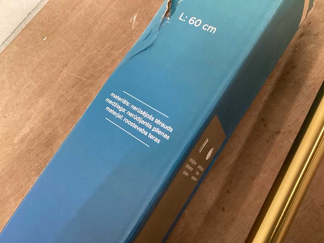 Mezzo handdoekstang 60 cm koperkleur - afbeelding 1 van  1