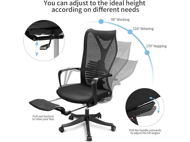 Mfavour - mfv0042 - ergonomische bureaustoel - afbeelding 3 van  7