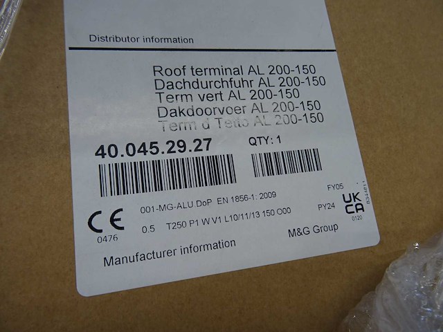 M&g - al 200-150 - dakdoorvoer (2x) - afbeelding 2 van  5