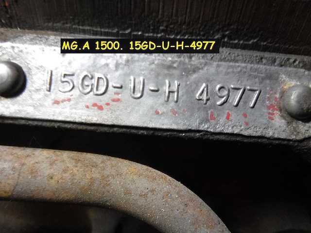 Mg a 1500 engine block | original british classic sports car engine - afbeelding 4 van  5