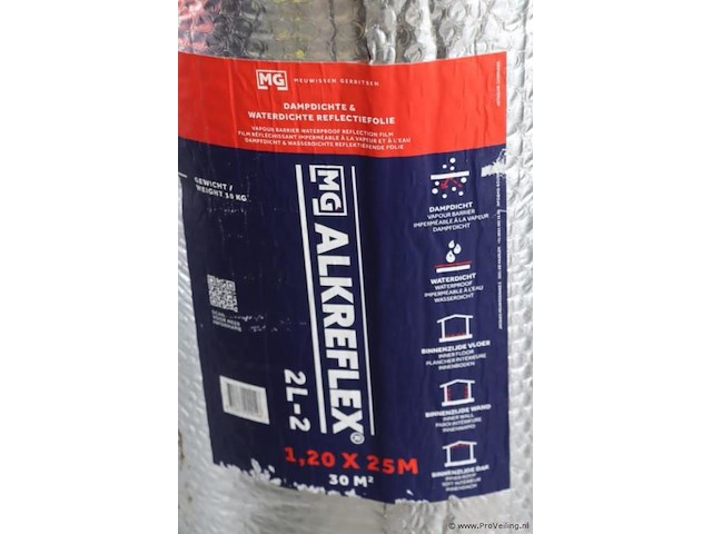Mg dampdichte & waterdichte reflectiefolie - 2 rollen - afbeelding 2 van  3
