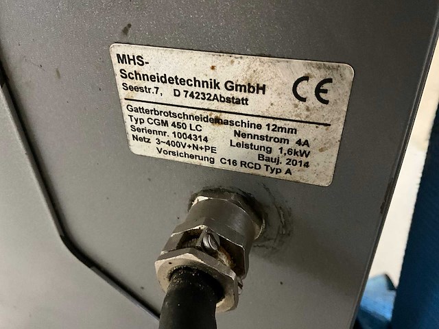 Mhs cgm 450 broodsnijmachine - afbeelding 7 van  7