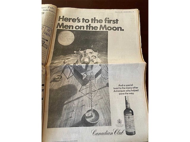 Miami herald krant - 1969 apollo 11 maanlanding - afbeelding 10 van  10