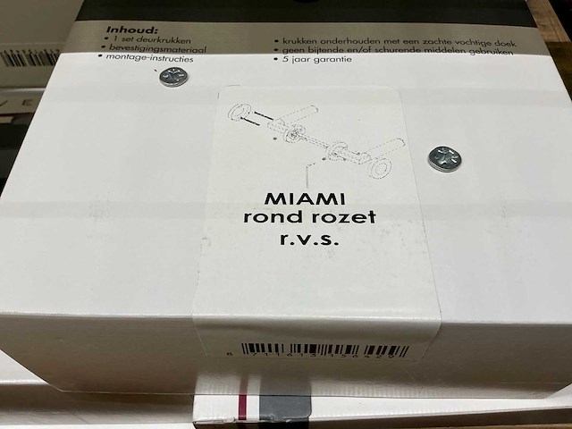 Miami rond rozet deurbeslag (192x) - afbeelding 3 van  3