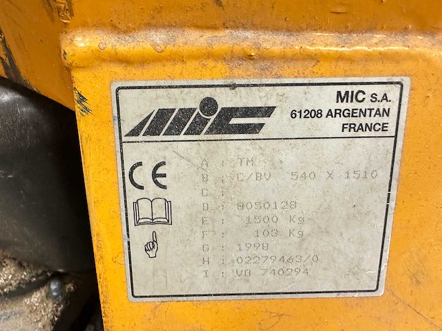 Mic - 1998 - hand hydraulische palletwagen - afbeelding 4 van  4