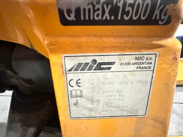 Mic - 1998 - hydraulische palletwagen - afbeelding 3 van  3