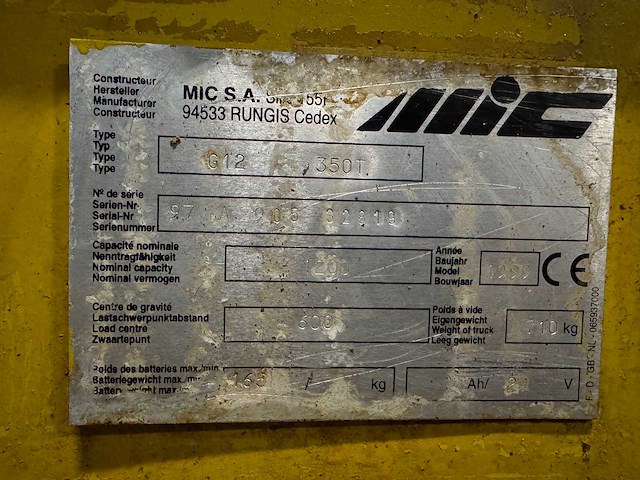 Mic - g12 350t - stapelaar - afbeelding 12 van  13