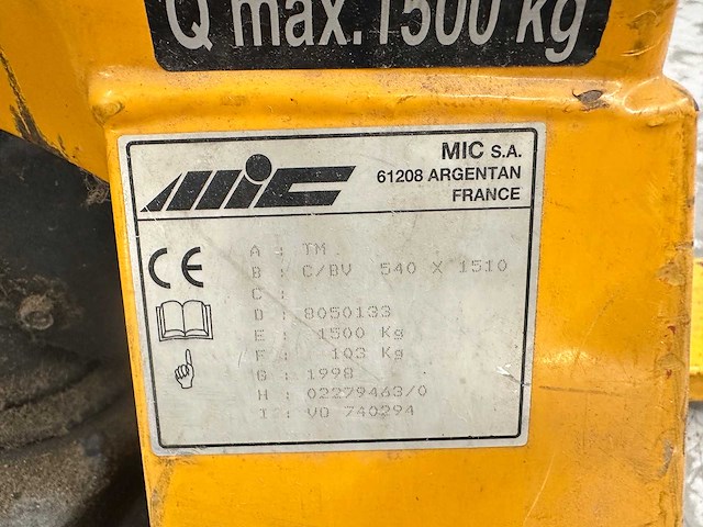 Mic - hand hydraulische palletwagen - afbeelding 3 van  3