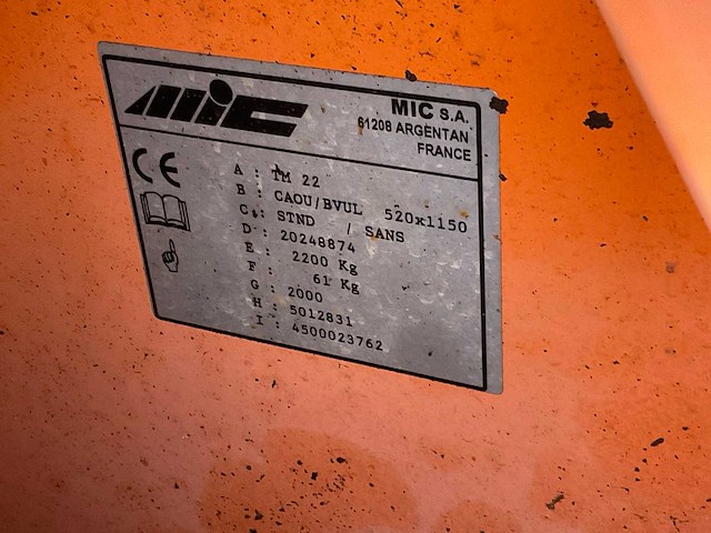 Mic tm22 hand hydraulische palletwagen - afbeelding 4 van  5