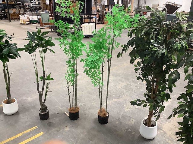 Mica decorations - diverse kunstplanten - plants in pot (7x) - afbeelding 3 van  7