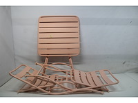 Mica decorations evita bistroset set van 3 metaal lichtroze - afbeelding 3 van  4