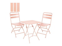 Mica decorations evita bistroset set van 3 metaal lichtroze - afbeelding 1 van  4