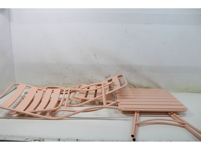 Mica decorations evita bistroset set van 3 metaal lichtroze - afbeelding 2 van  3