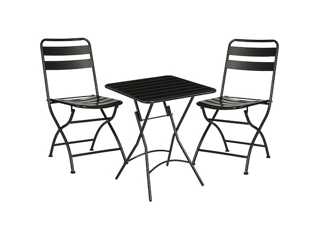 Mica decorations evita bistroset set van 3 metaal zwart - afbeelding 1 van  3