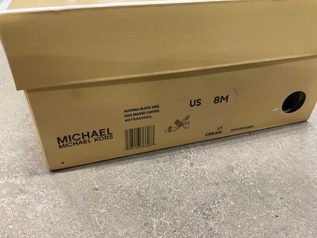 Michael kors audrina block heel 40t5aums1l paar damesschoenen (maat 8m) - afbeelding 3 van  3