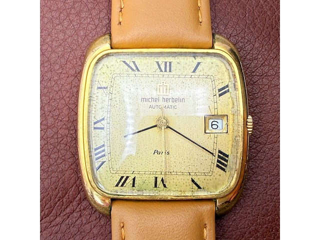 Michel herbelin automatisch vintage horloge - afbeelding 4 van  6