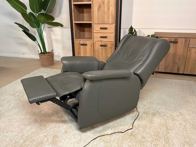 Michigan draaibare electrische leren relaxfauteuil - afbeelding 10 van  14