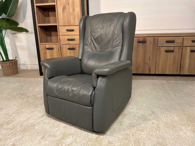 Michigan draaibare electrische leren relaxfauteuil - afbeelding 8 van  14
